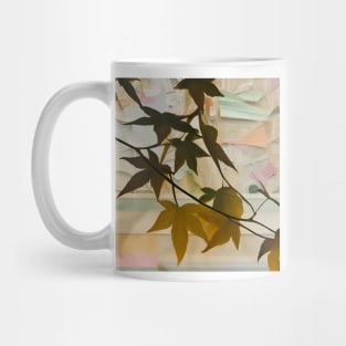 Maple Leaves on Textured Wall Mug